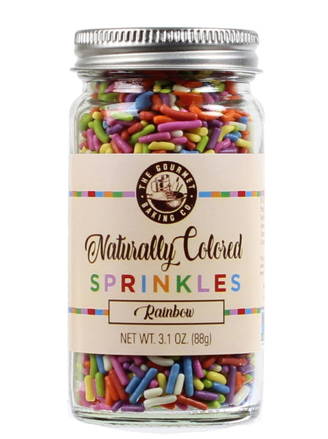 Naturally Colored Rainbow Sprinkles, 3.1 oz - Pepper Creek Farms