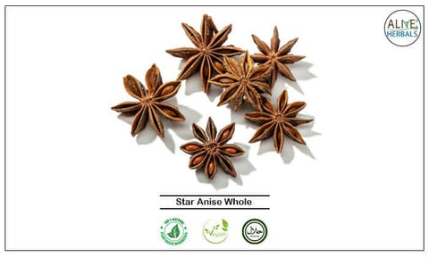 Star Anise whole: 16 oz (1 lb) - Alive Herbals
