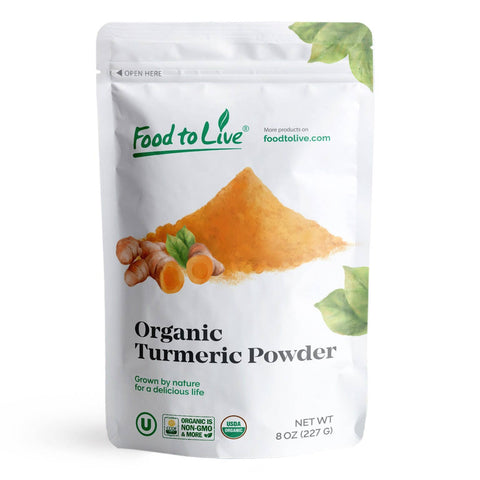 Organic Turmeric Powder – Finely Ground Turmeric Root, Raw: 8 Ounces - Food To Live