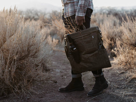 Harvesting & Gathering Bag- Waxed Canvas: Dark Khaki - Barebones