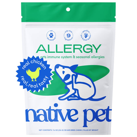 Allergy & Immune Chews, an Allergy & Itch Relief Supplement for Dogs: 30ct - Native Pet