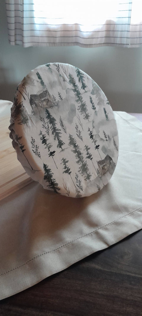 Rustic Cabin XL Waterproof Lined Bowl Cover - Keetna Farm Goods