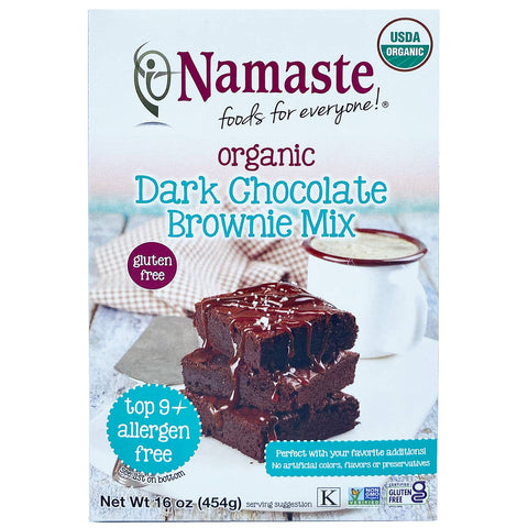 Dark Chocolate Brownie Mix, 16 oz, Gluten Free Organic - Namaste Foods
