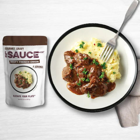 Beefy French Onion Gourmet Gravy, 4 Servings, 8.8 oz - Sauce Le Sauce & Co