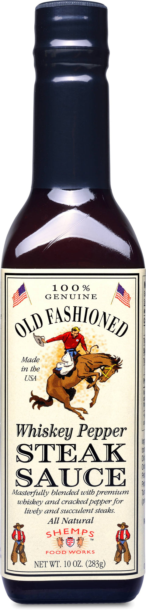 Shemps Old Fashioned Whiskey Pepper Steak Sauce - 9.5 oz (Golden West Specialty Foods)