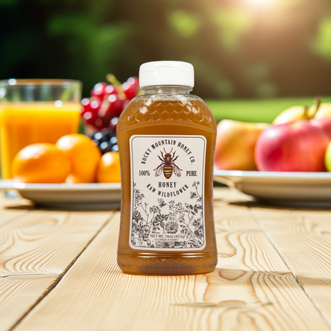 Raw Wildflower Honey 16 oz - Rocky Mountain Honey Co.
