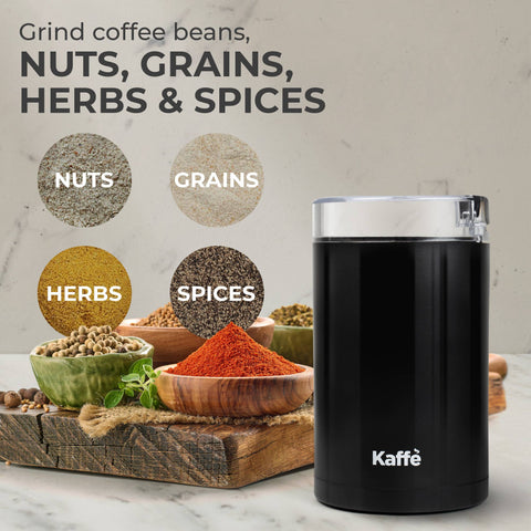Electric Coffee Grinder w/ Cleaning Brush, 3oz, Black - Kaffe