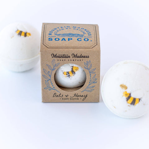 Oats & Honey Bath Bomb - Mountain Madness Soap Co.