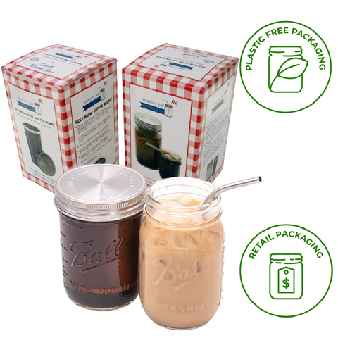 Cold Brew Coffee and Tea Maker Stainless Steel Filter Kit: Half-gallon - Mason Jar Lifestyle