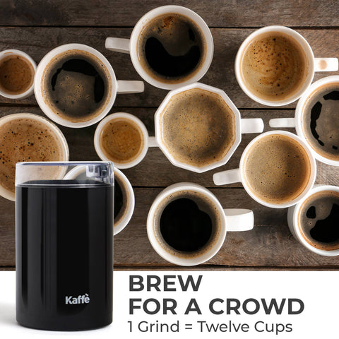 Electric Coffee Grinder w/ Cleaning Brush, 3oz, Black - Kaffe