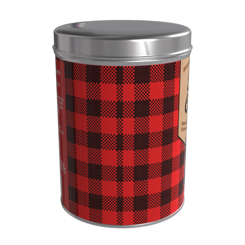 Season's Greetings Red Plaid Chocolate Hot Cocoa, 16oz Round Tin - McSteven's