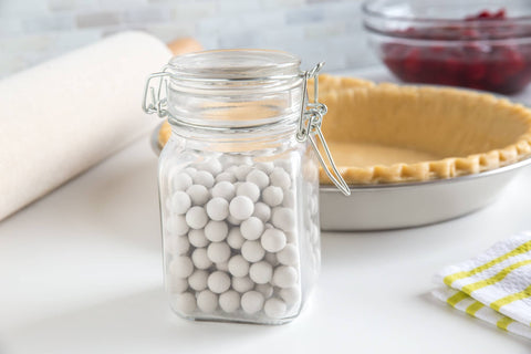 Ceramic Pie Weights with Mason Jar, 9.5 Ounce - Fox Run Brands