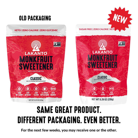 Classic Monk Fruit Sweetener w Erythritol, 8.29 oz - Lakanto