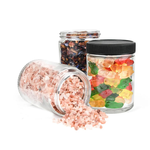 4oz/118ml Clear Glass Jar With Screw Top Caps - Human Objects®