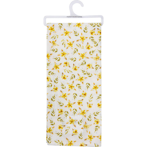 Floral Bee Happy Kitchen Towel - Primitives by Kathy
