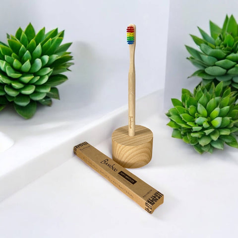 Adult Bamboo Toothbrush, White - Bamboo Switch