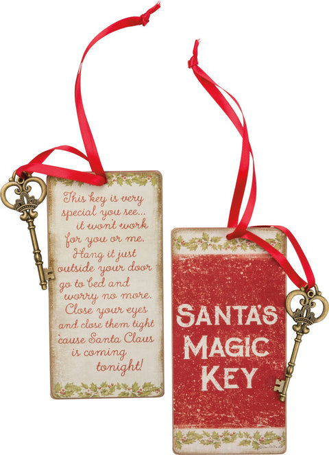 Vintage Santa's Magic Key Ornament - Primitives by Kathy