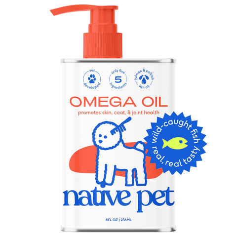 Omega-3 Fish Oil, Skin & Coat Health Supplement for Dogs: 8 oz - Native Pet