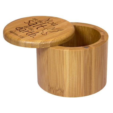 Salt Box: "Salt of the Earth" Engraved - Totally Bamboo