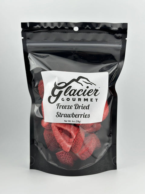 Freeze Dried Strawberries, 1 oz Bag - Glacier Gourmet