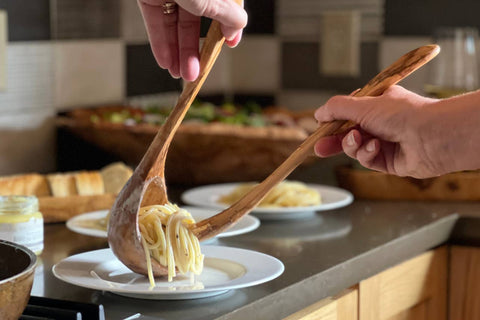 Italian Olivewood Soup and Pasta Ladle - Verve Culture