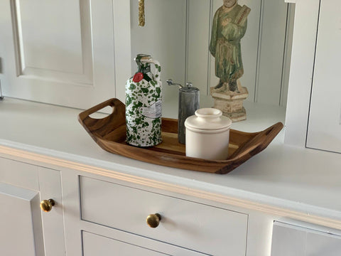 Ironwood Norwegian Saddle Serving Tray, Acacia, 18"x 9"x 3" - Fox Run Brands