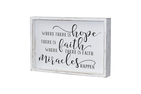 Where There Is Hope There Is Faith Wall Decor - Paris Loft Inc