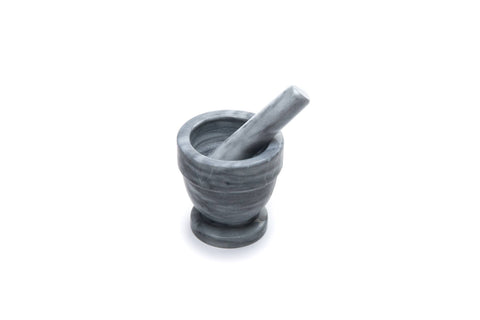 Marble Mortar & Pestle, White, 4" - Fox Run Brands