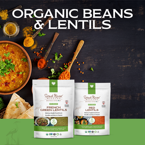 Organic Red Lentils (1 Lb): 16oz - Great River Milling