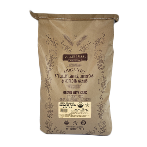 Organic Harvest Gold Lentils, $6.00/lb - Timeless
