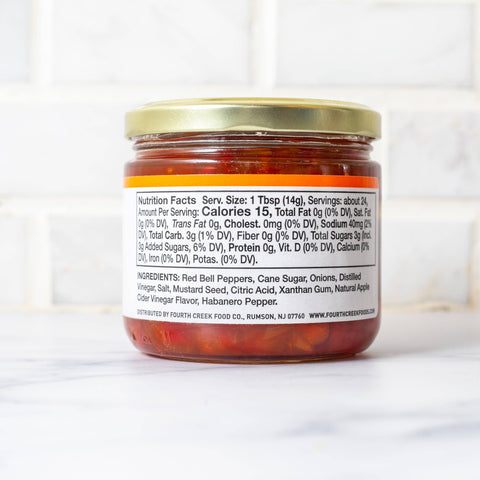 Red Pepper Relish, Medium Heat, 12 oz - Fourth Creek Food Co.