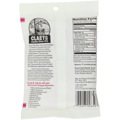 Claeys Wild Cherry Old Fashioned Hard Candies - Candy Barn Express