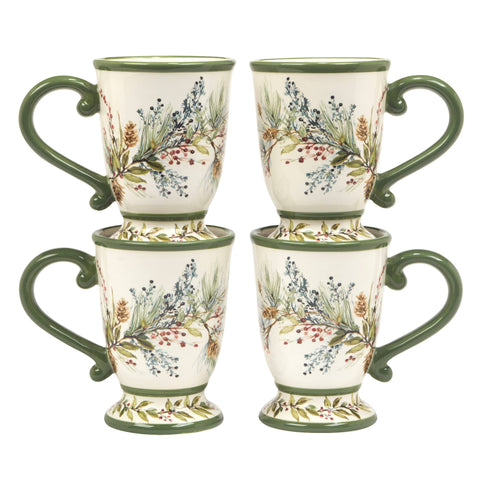 Winters Forest Christmas Ceramic Mug 16 oz - Certified International