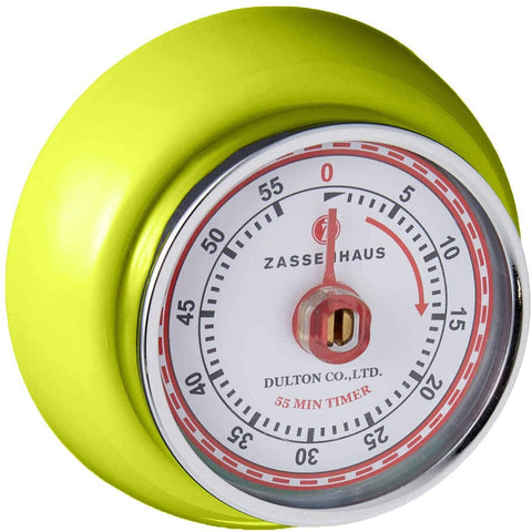 Retro Kitchen Timer, Kiwi, 2.75” x 1.25" - Frieling USA