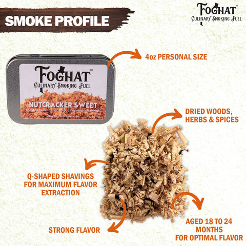 Foghat Culinary Smoking Fuel: Nutcracker Sweet, 4oz - ThousandOaksBarrelCo.