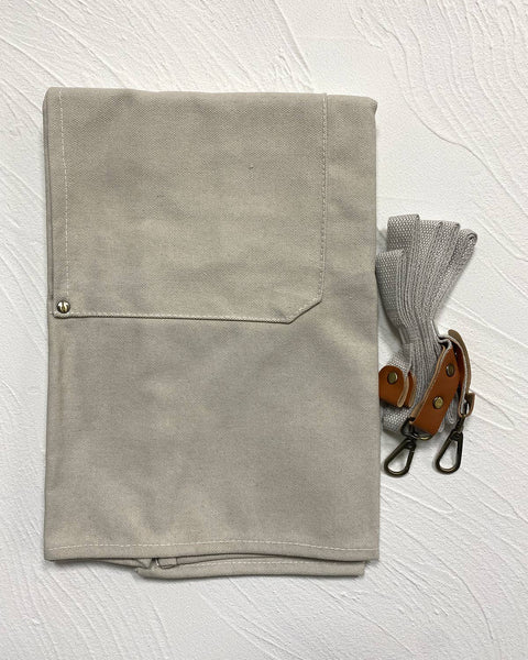 Heavy Cotton Canvas Cross Back Aprons: Blue - Fodory