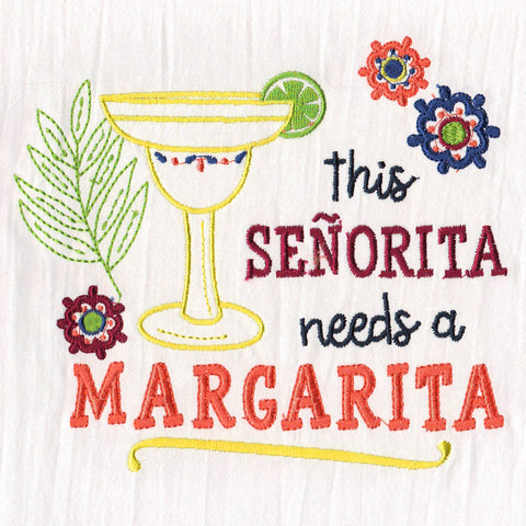 Aunt Martha's® Dirty Laundry Tea Towel - Señorita Margarita - Colonial Patterns, Inc.