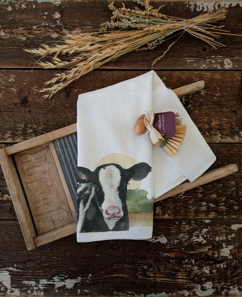 Holstein Cow Farm Animal Kitchen Tea Towel - Middlefork Farmhouse Co.
