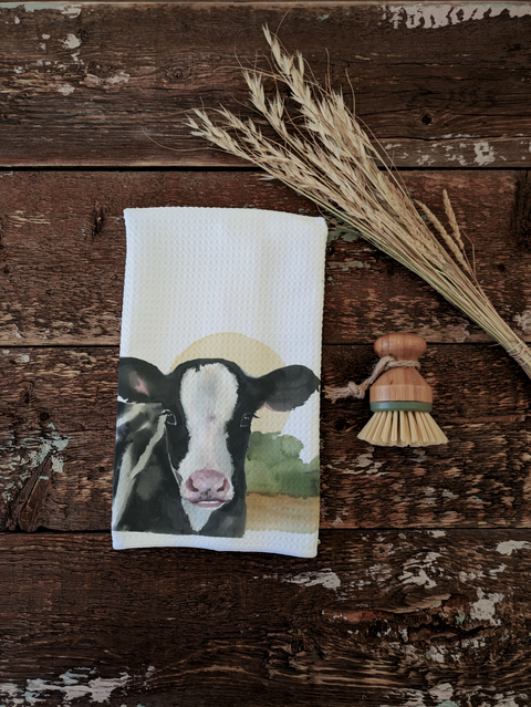Holstein Cow Farm Animal Kitchen Tea Towel - Middlefork Farmhouse Co.