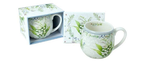Lily of the Valley Bone China Big Belly Mug,16.23 fl oz, in Gift Box