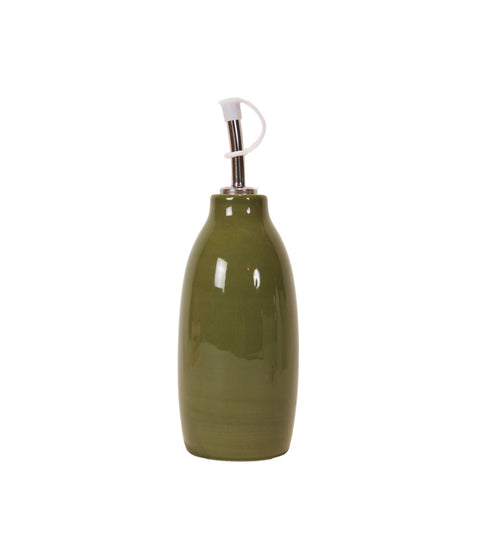 Oil & Vinegar Cruet, Olive Green, 14 oz - Out of the Woods of Oregon
