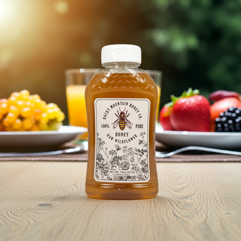 Raw Wildflower Honey 16 oz - Rocky Mountain Honey Co.