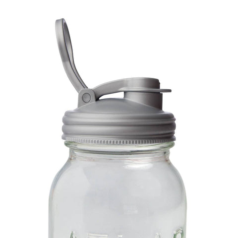 Mason Jars Lid POUR Carry Loop - Black / Wide Mouth - reCAP Mason Jars