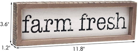 Farm Fresh Solid Pine Wood Sign - Paris Loft Inc