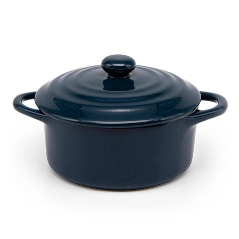 Mini Casserole Dishes & Lids - Set of 4: Stone Ombre, Ceramic, 12 oz - Kook