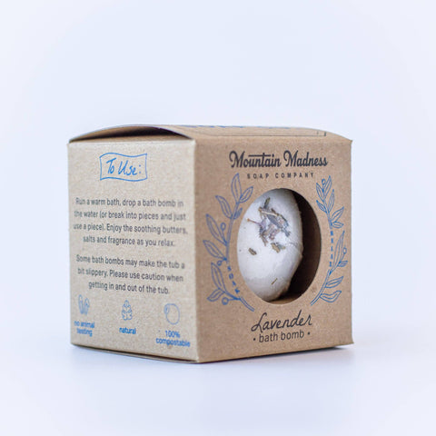 Lavender Bath Bomb - Mountain Madness Soap Co.