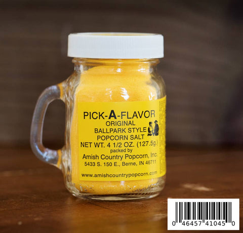 4.5oz Bottle of Ballpark-Style Popcorn Salt - Amish Country Popcorn