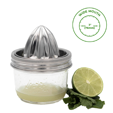 Stainless Steel Juicing Lid for Wide Mouth Mason Jars - Mason Jar Lifestyle