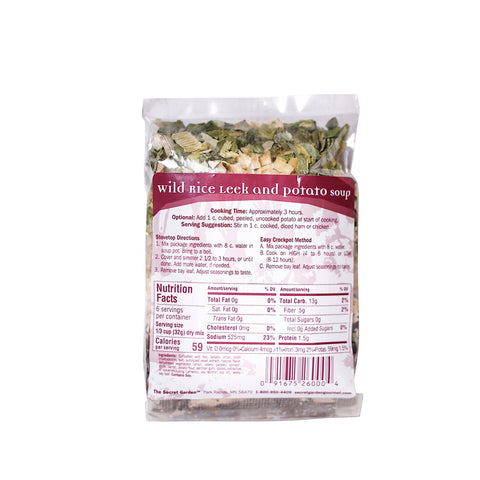 Leek & Potato Wild Rice Soup, 6 oz - The Secret Garden