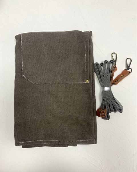 Heavy Cotton Canvas Cross Back Aprons: Blue - Fodory